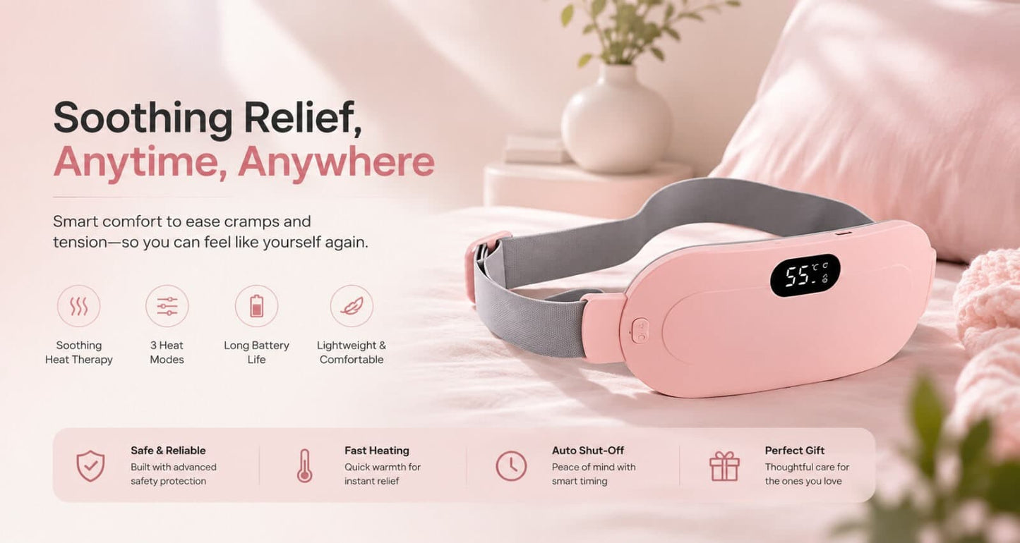 Cordless Menstrual Heating Pad & Cramp Massager